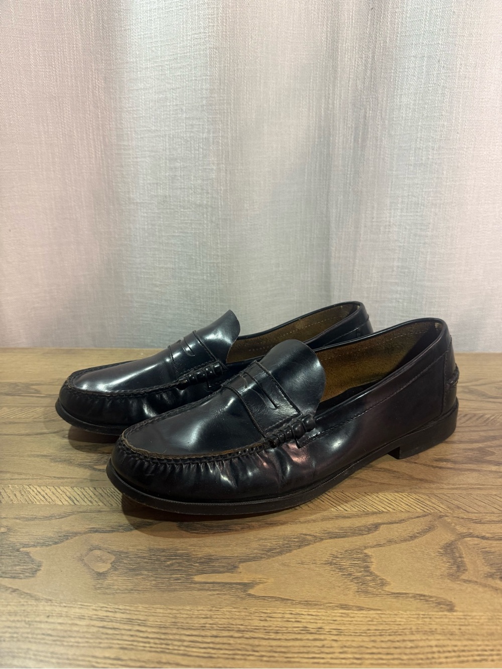 Florsheim Black Leather Classic Penny Loafers